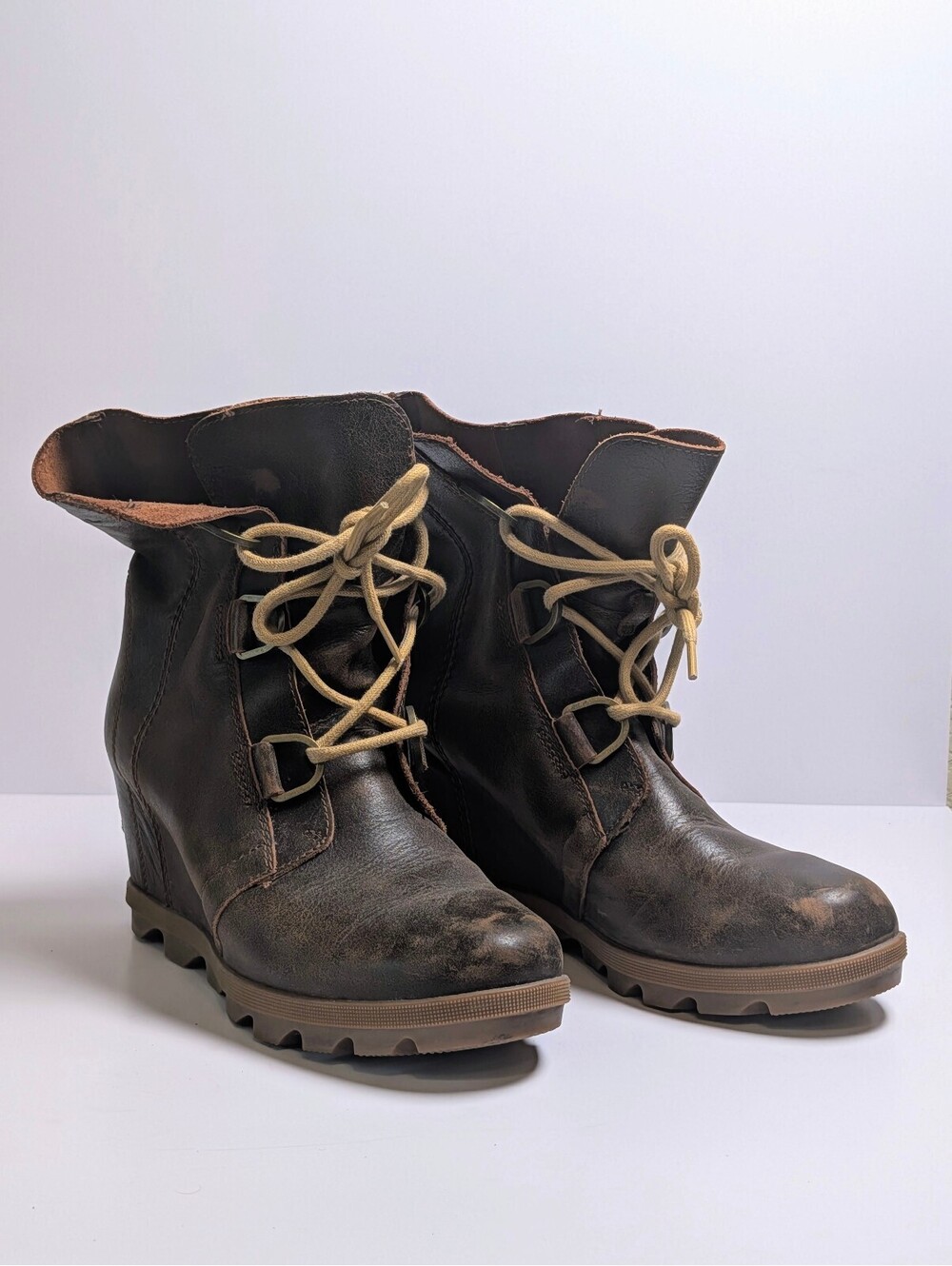 Sorel Women's Joan or Arctic Wedge II #NL3370-282 US 9.5 Brown